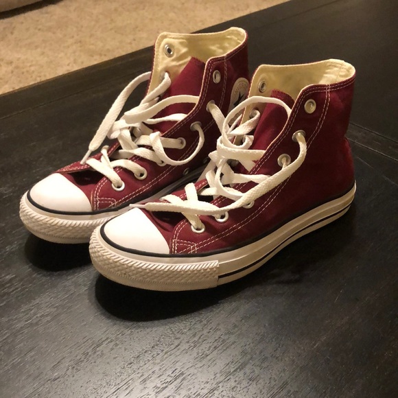 dark red converse high tops